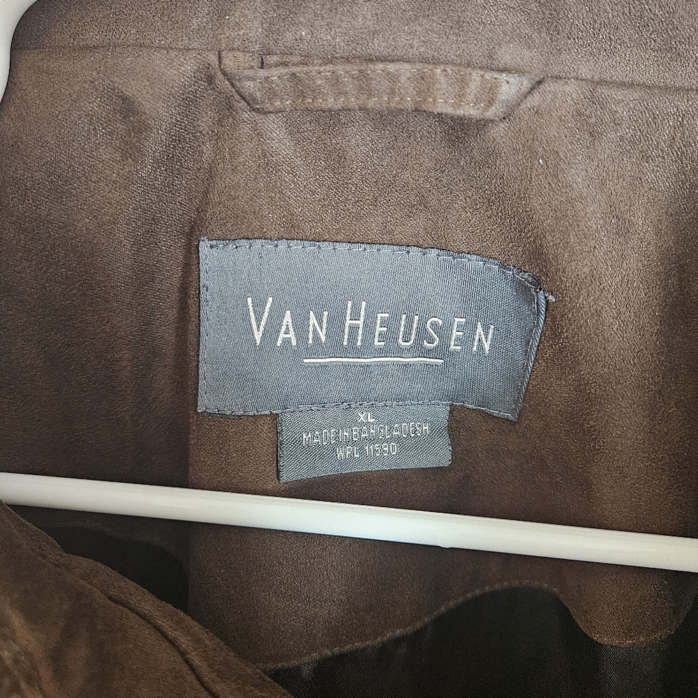 Vintage Van Heusen Brown Suede Jacket Mens XL